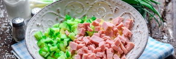 окрошка с колбасой на воде