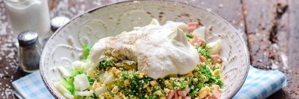 окрошка с колбасой на воде