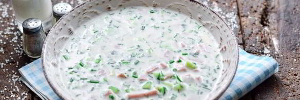 окрошка с колбасой на воде