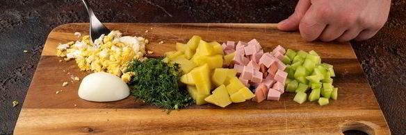 окрошка с колбасой