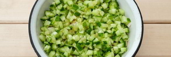 окрошка с крабовыми палочками