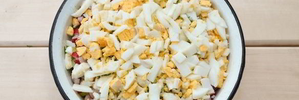 окрошка с крабовыми палочками