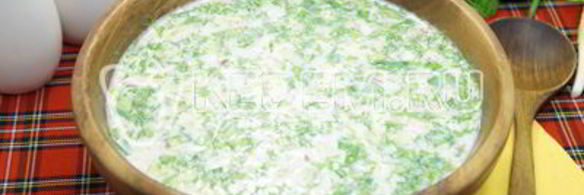 окрошка с курицей на квасе