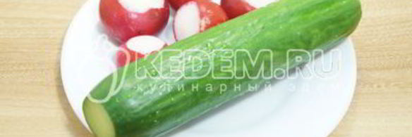 окрошка с курицей на квасе