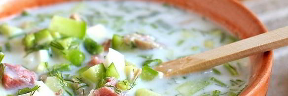 окрошка с мясом на кефире