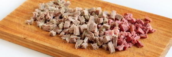 окрошка с мясом на кефире