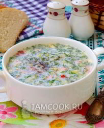 Окрошка с помидорами на сыворотке