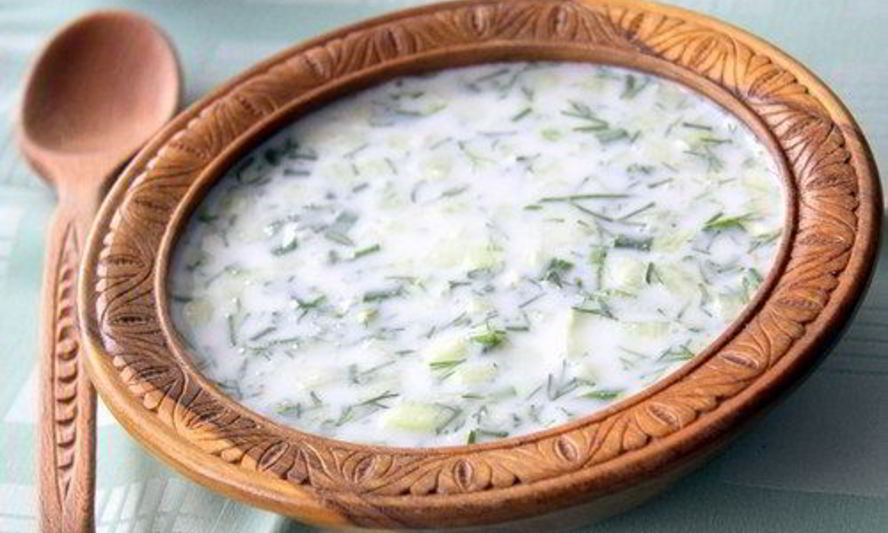 Рецепт окрошки с репой и малосольными огурцами