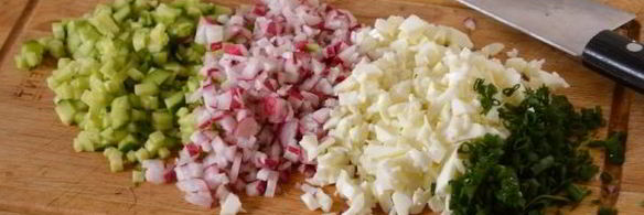 окрошка с жареным мясом