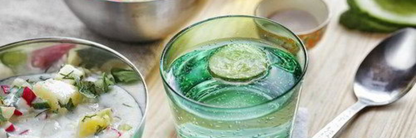 Окрошка вегетарианская на кефире