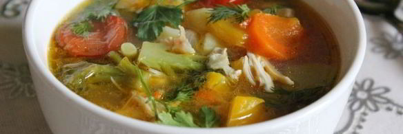 куриный суп с овощами