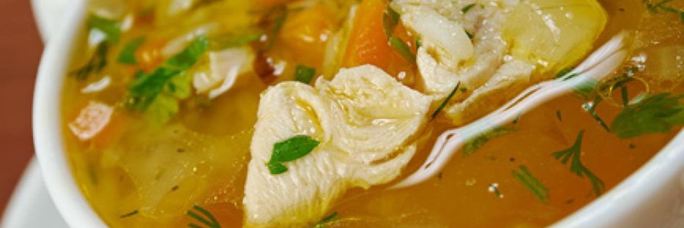 Куриный суп с рисом и овощами