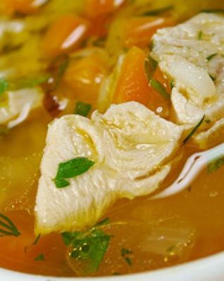Куриный суп с рисом и овощами