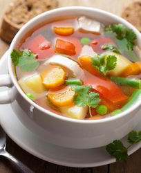 Овощной суп с грибами