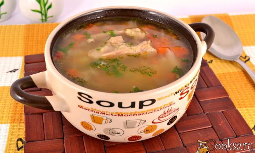Рецепт овощного супа с курицей