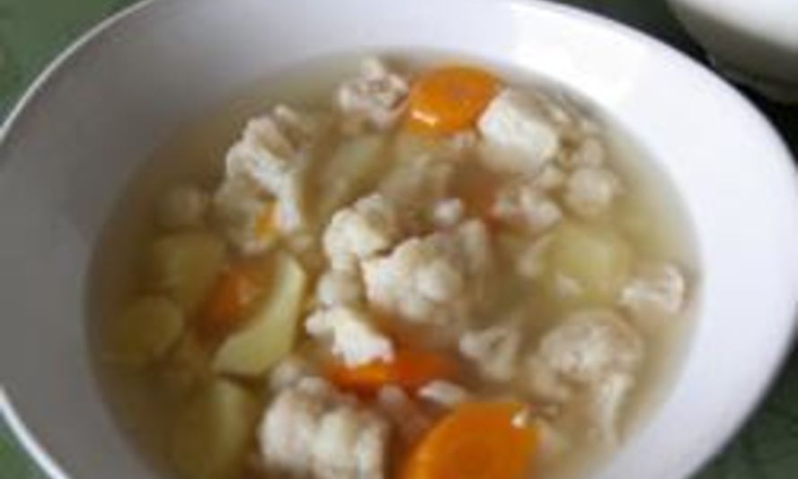 Рецепт овощного супа с цветной капустой