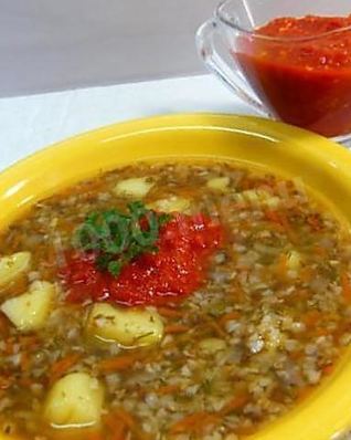 Постный суп с гречкой без мяса