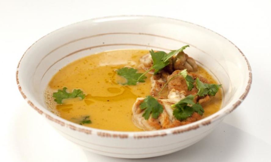 Рецепт пряного супа с телячьими мозгами