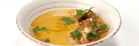 пряный суп с телячьими мозгами