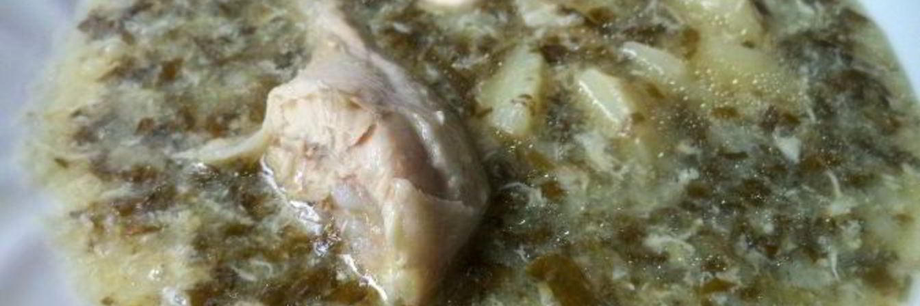 Щавелевый суп с яйцом и курицей