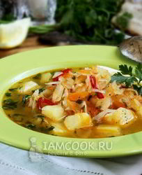 Постные щи из свежей капусты