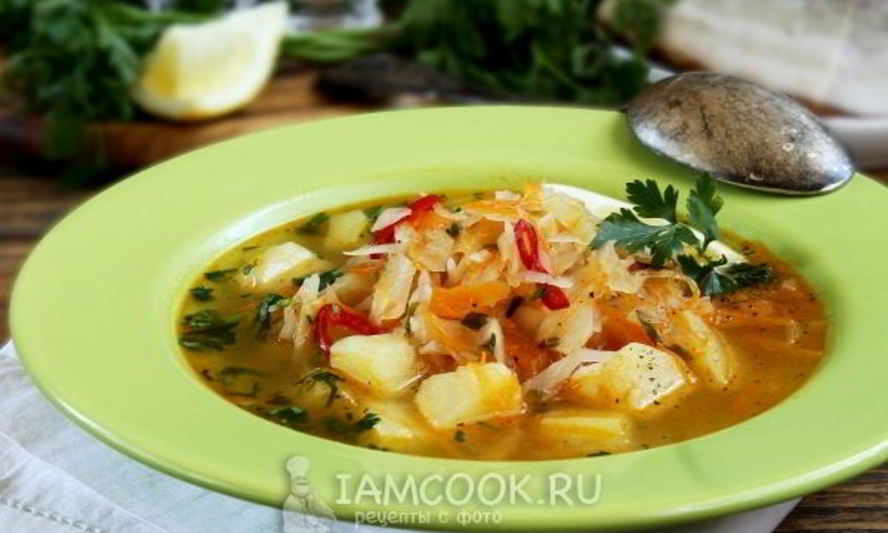 Рецепт постных щей из свежей капусты