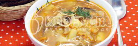 постные щи с капустой и грибами