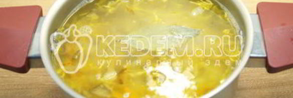 щи грибные с перловкой