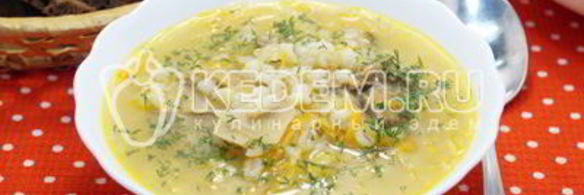 щи грибные с перловкой