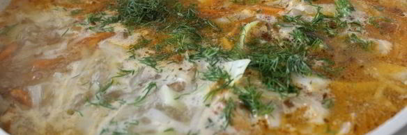 щи из свежей капусты с баклажанами