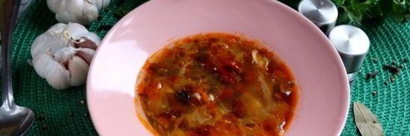 Щи с консервированной фасолью