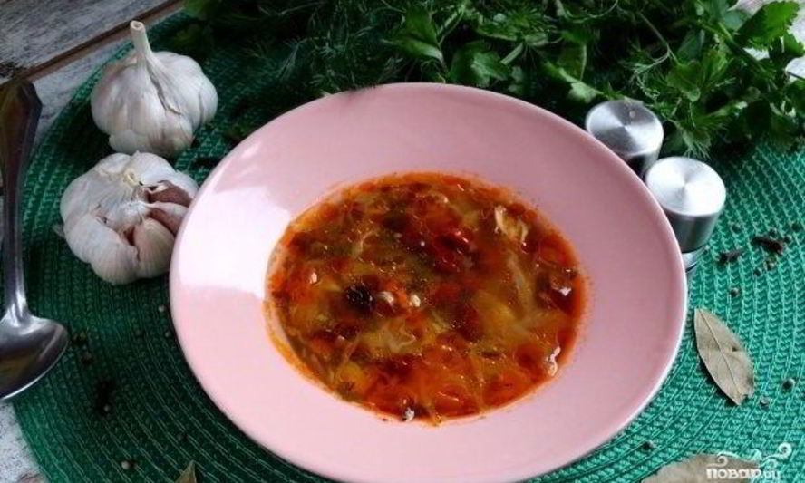 Рецепт щей с консервированной фасолью