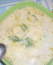 Сливочный суп с бананом и курицей