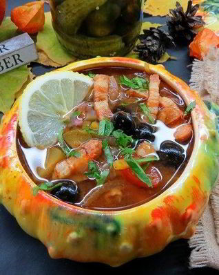 Солянка Осенняя с тыквой