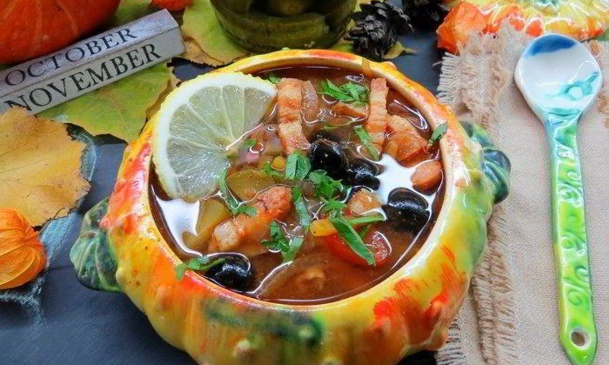 Рецепт солянки осенней с тыквой