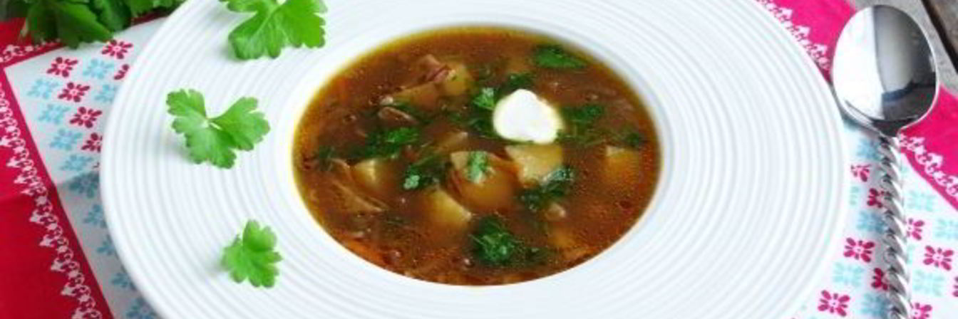 Суп грибной из сушеных грибов в мультиварке