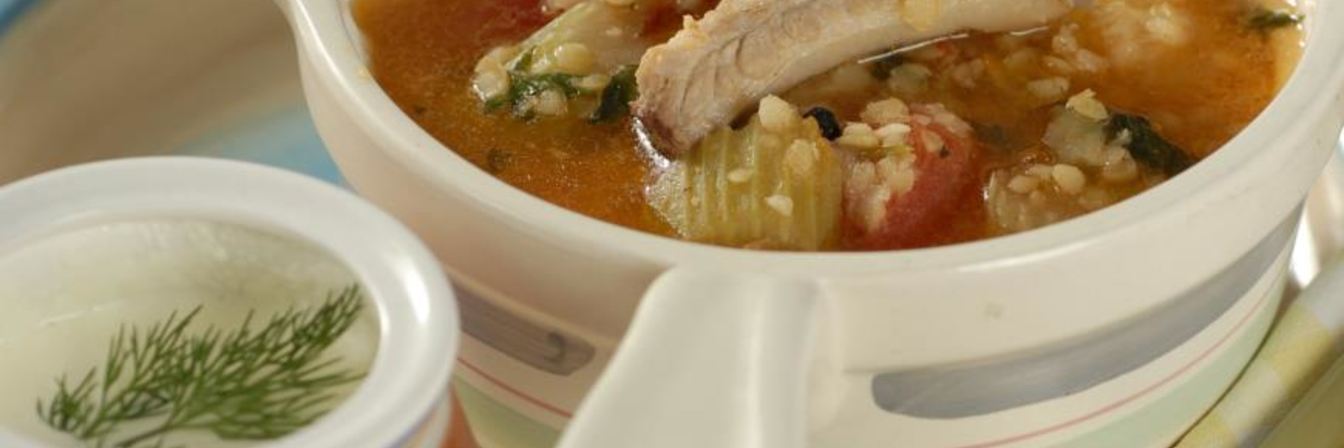 Суп из баранины с чечевицей