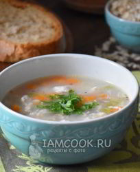 Суп из индейки с овсянкой