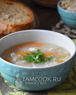 Суп из индейки с овсянкой