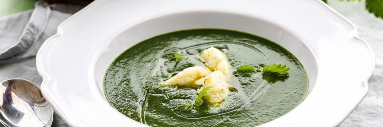 Суп из крапивы с клецками