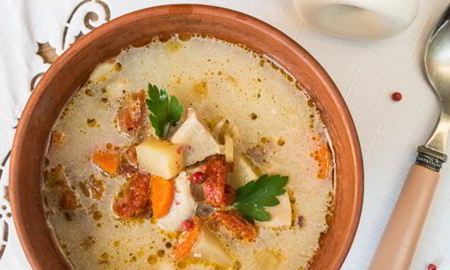 Рецепт супа из курицы с вялеными томатами