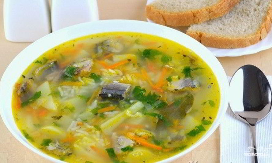 Рецепт супа из сайры