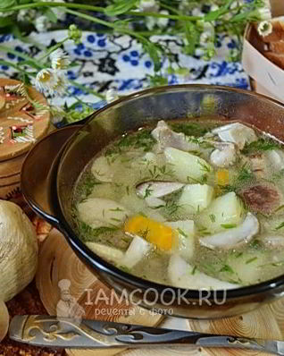 Суп из свежих белых грибов