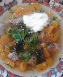 Суп из свинины с тыквой