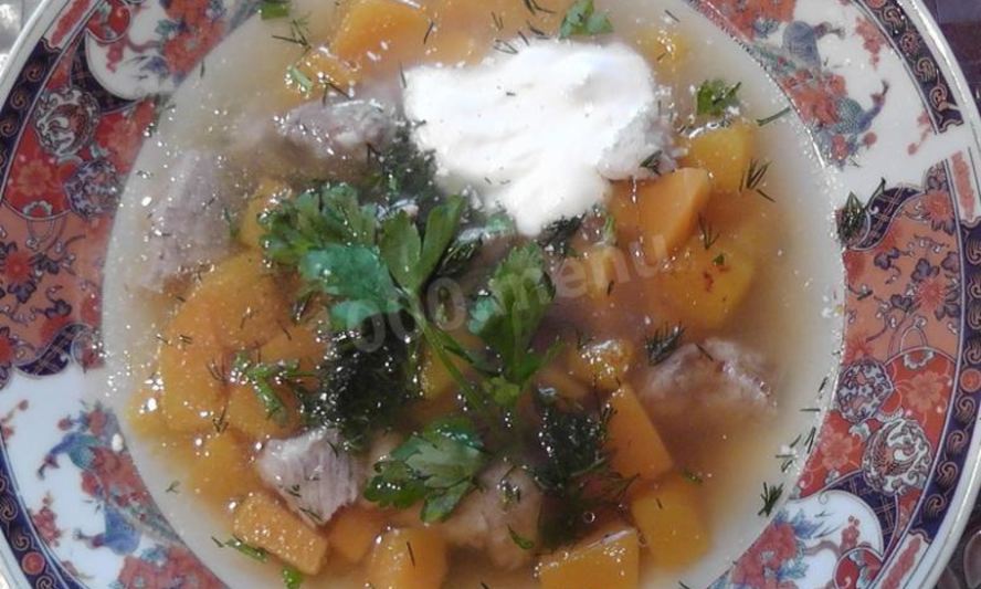 Рецепт супа из свинины с тыквой