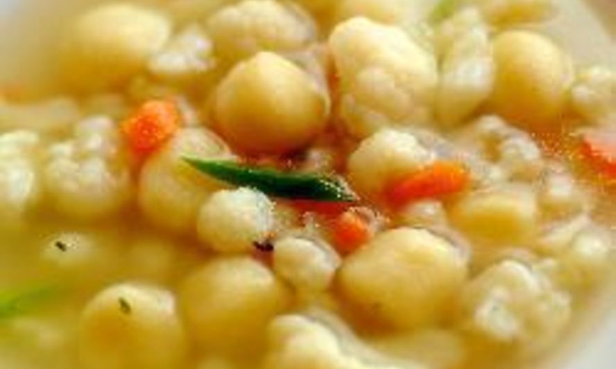 Рецепт супа из цветной капусты с клецками