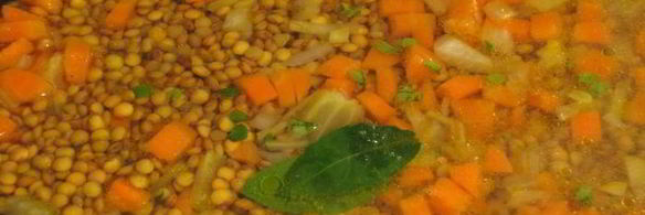 суп-крем из чечевицы под хрустящей корочкой