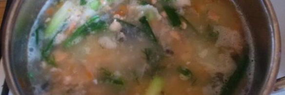 детский суп-пюре из кижуча с зеленью