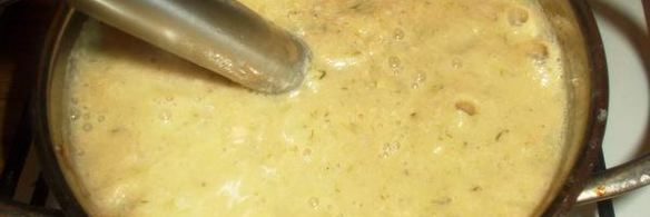 детский суп-пюре из кижуча с зеленью