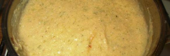 детский суп-пюре из кижуча с зеленью